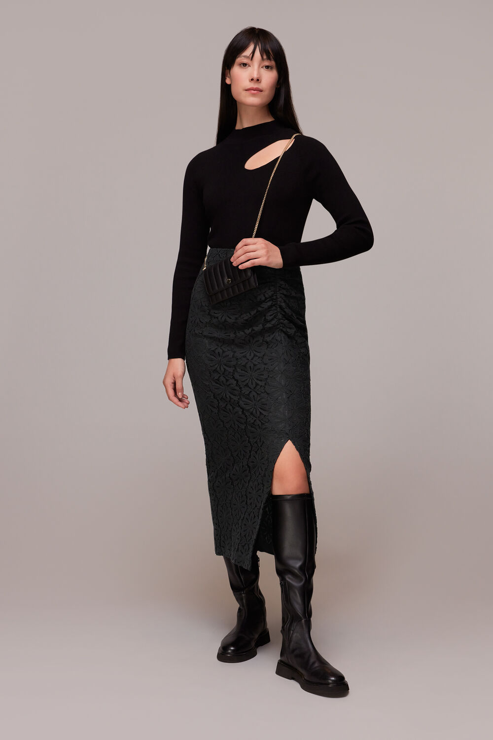 Lace Column Skirt