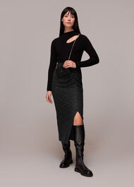 Lace Column Skirt