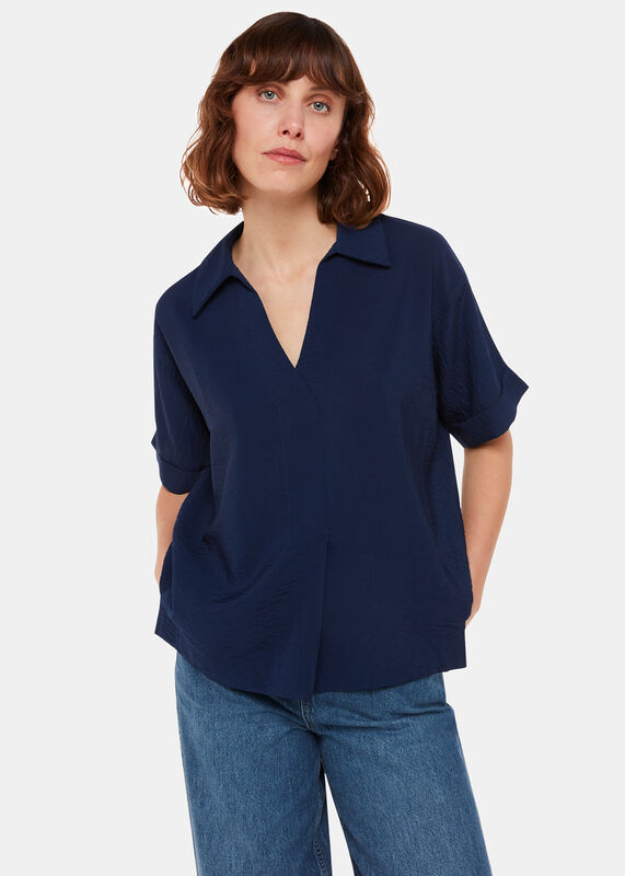 Navy Sasha Relaxed Shirt