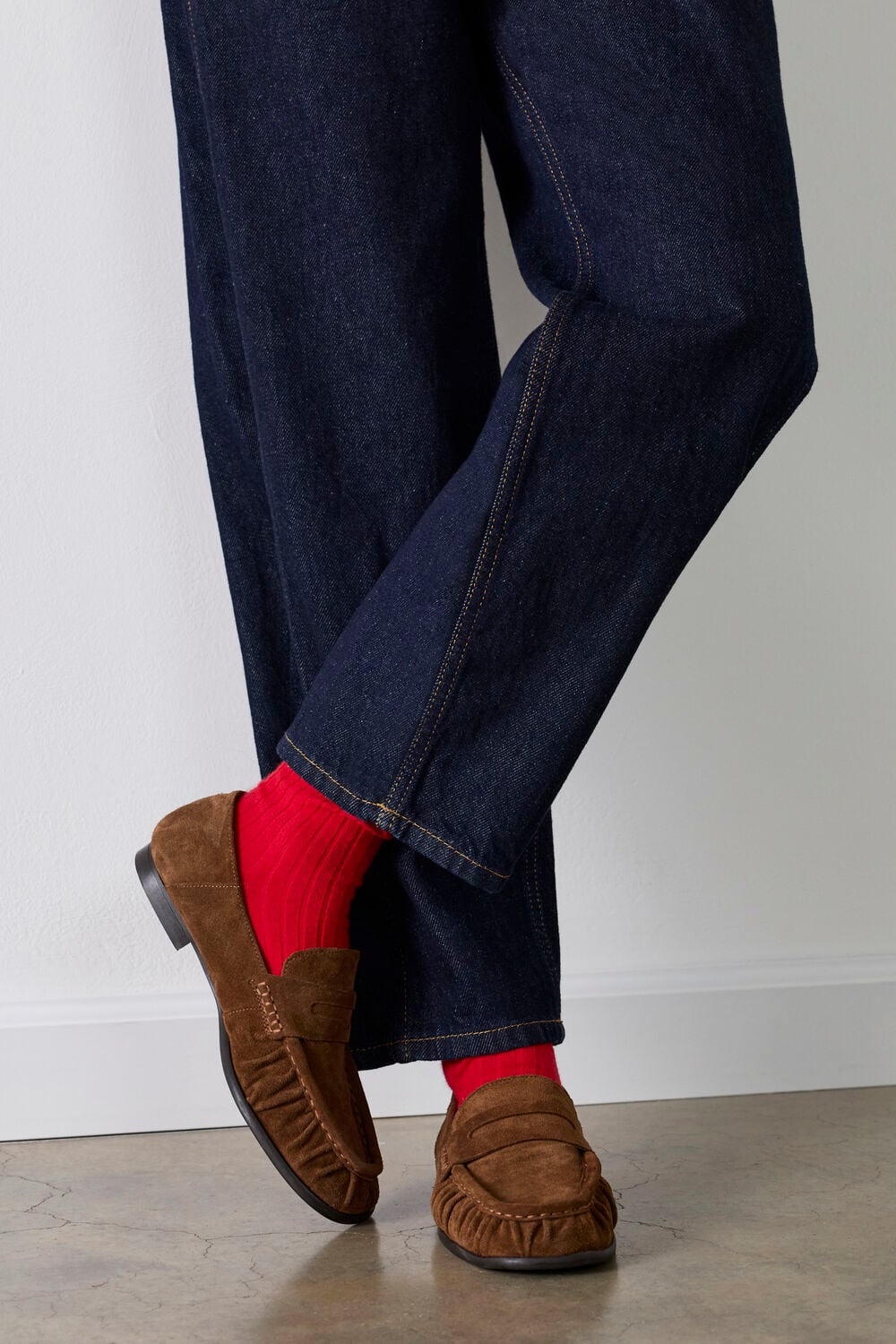 Dark Denim Authentic Barrel Leg Jean