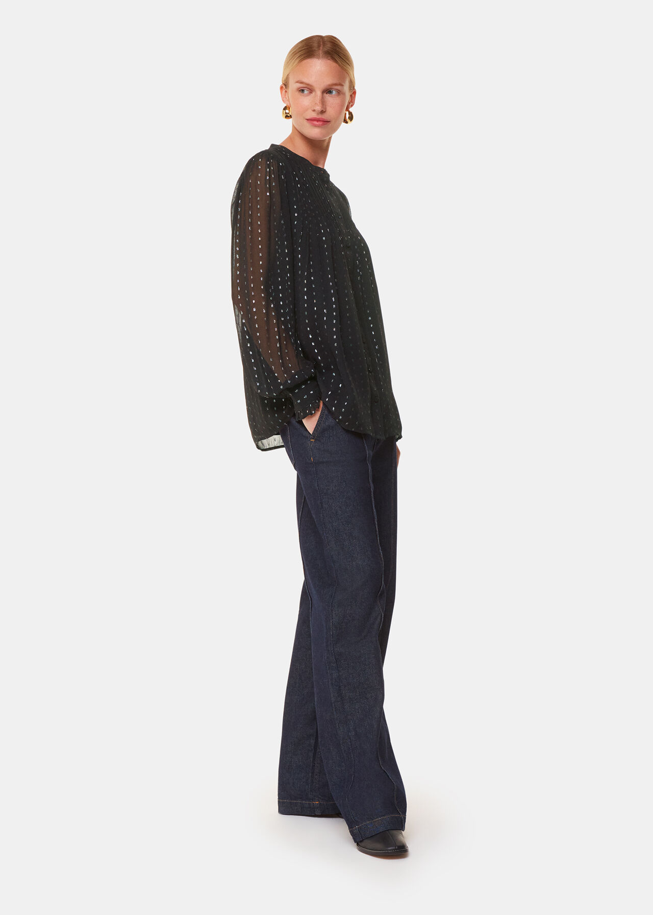 Metallic Stripe Shirt