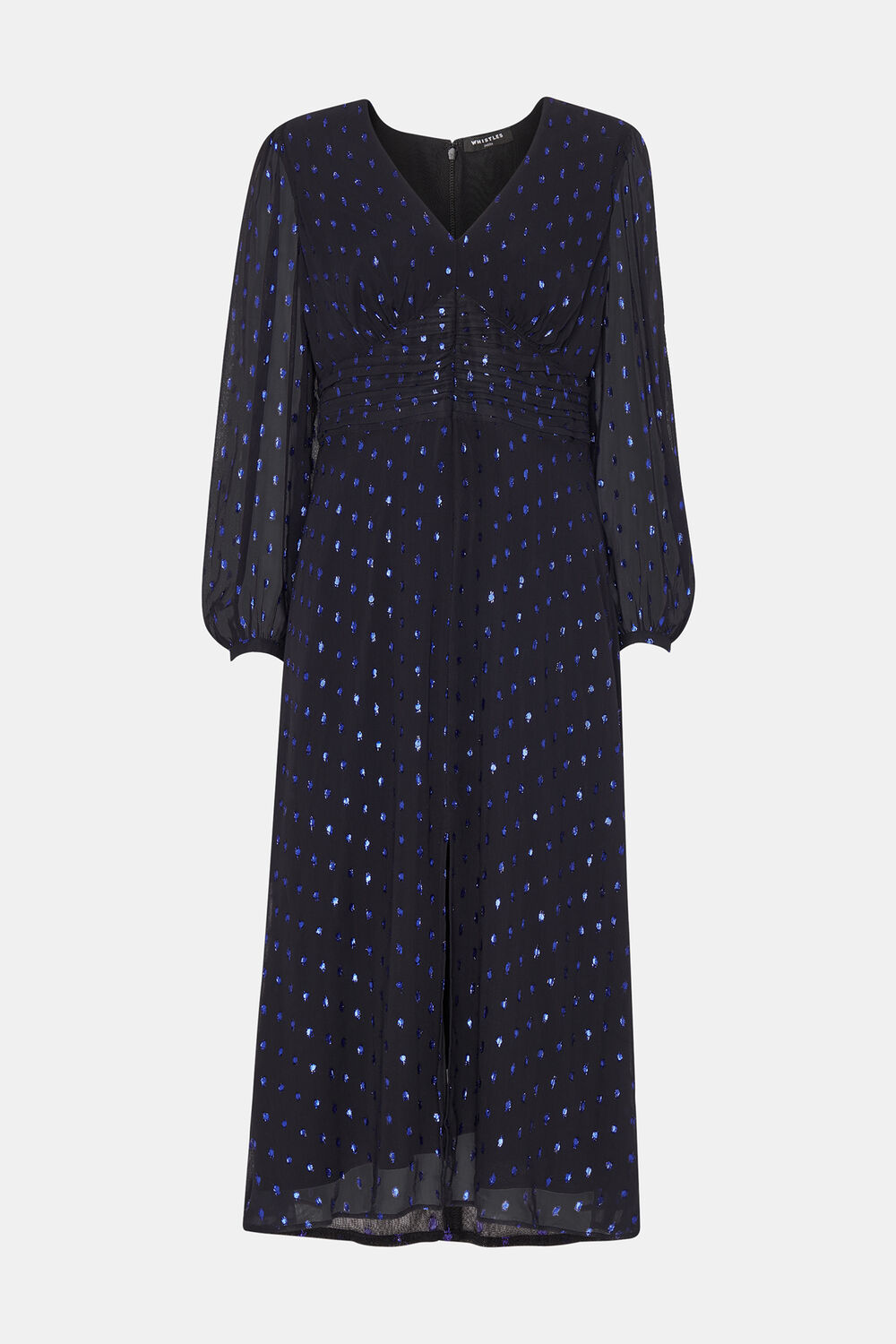 Petite Metallic Dobby Midi Dress