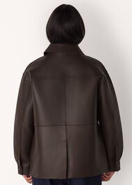 Petite Clean Bonded Leather Jacket