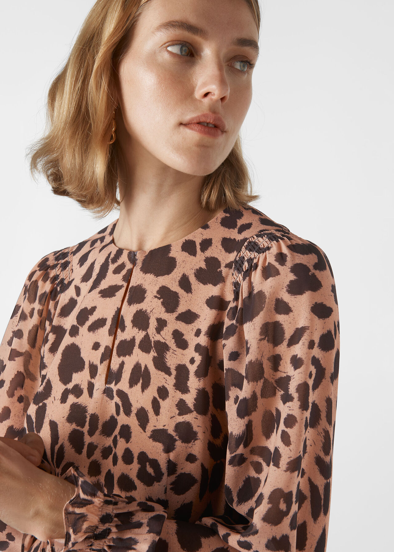Brushed Cheetah Flippy Dress Leopard Print