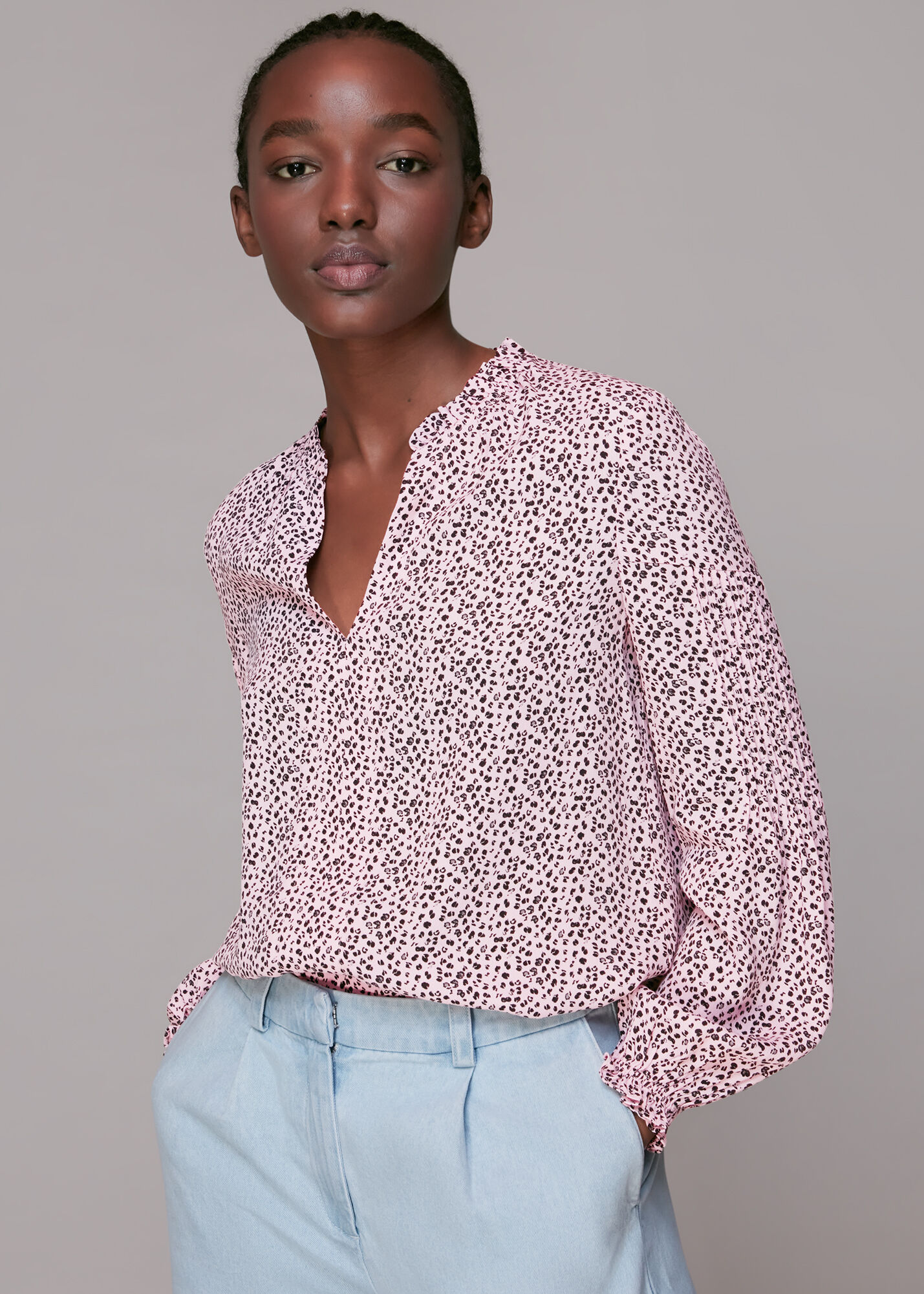 Pink sale leopard shirt