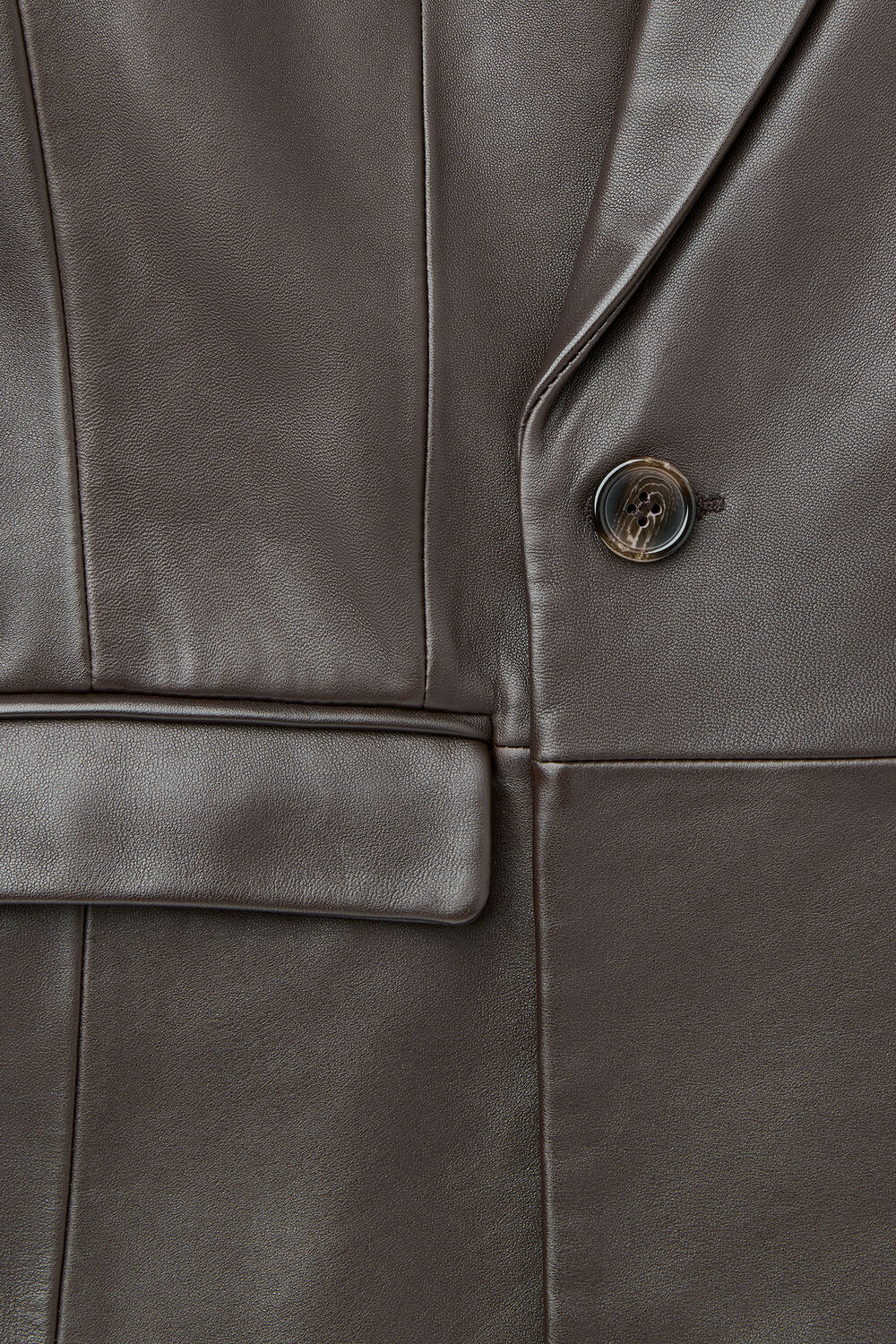 Aliza Waisted Leather Blazer