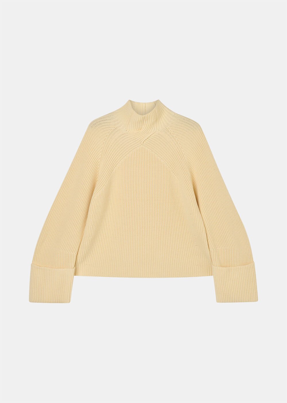 Rib Cable High Neck Jumper