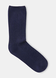 Cashmere Ribbed Socks