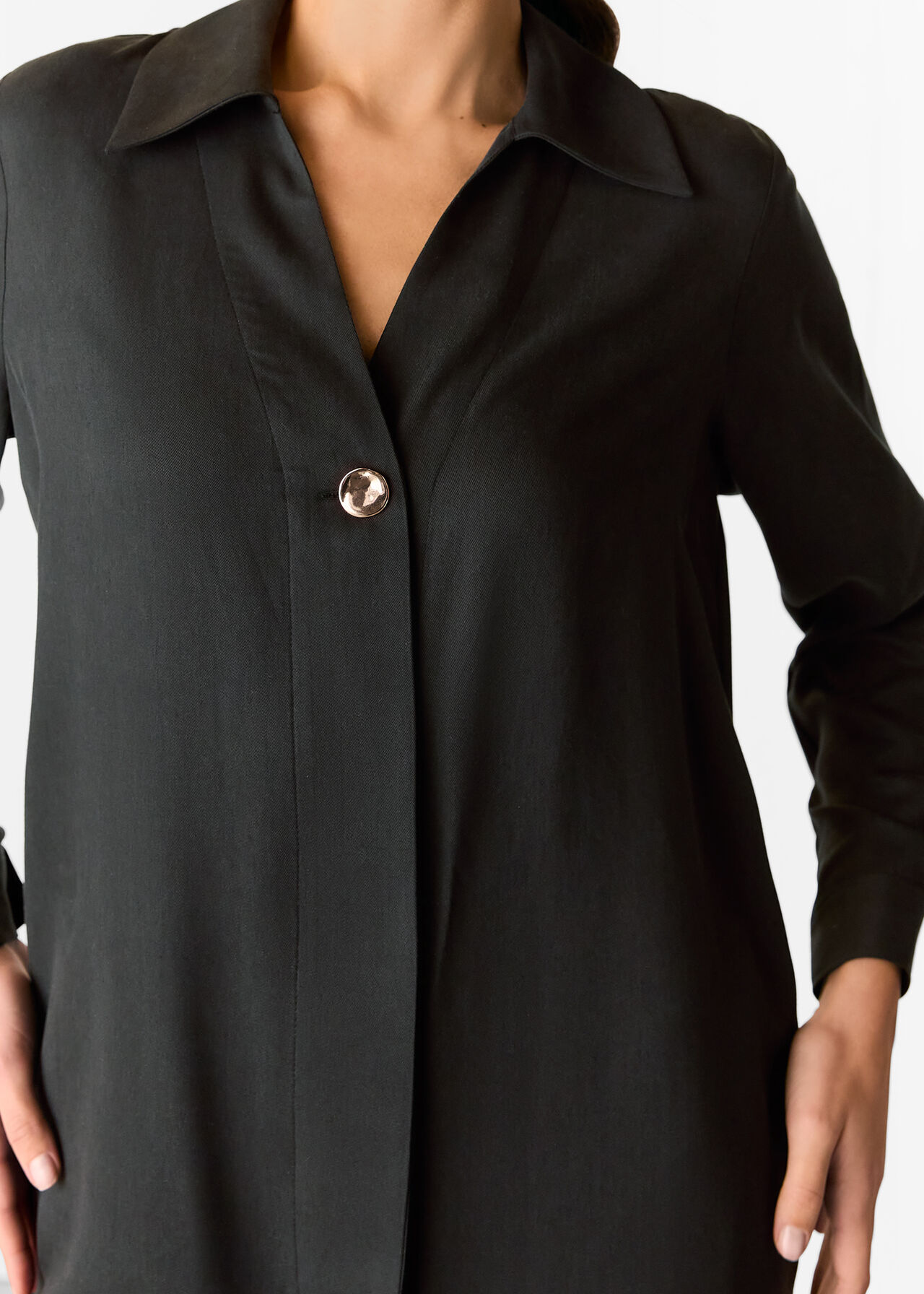 Collared Button Short Dress