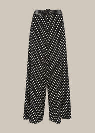 Spot Silk Palazzo Trouser