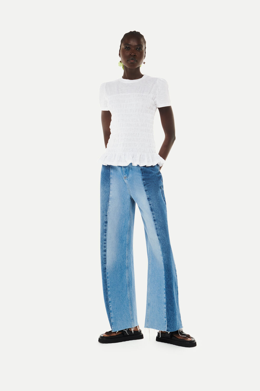 White Ruched T-Shirt