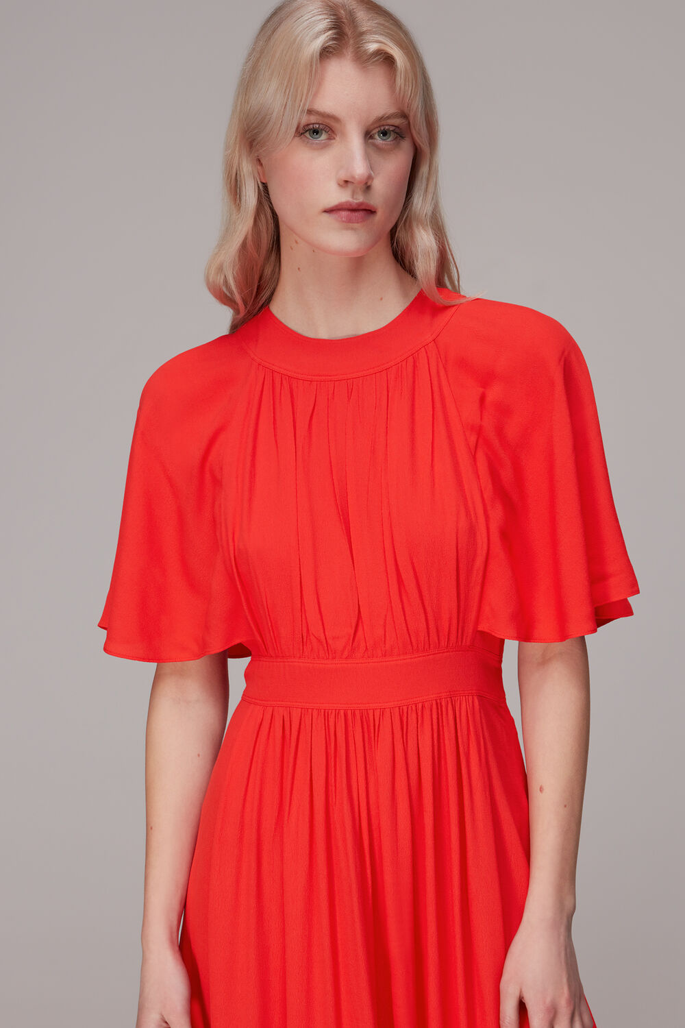 Amelia Cape Sleeve Dress