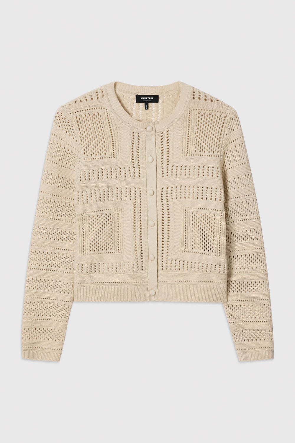 Ivory Crochet Detail Cardigan