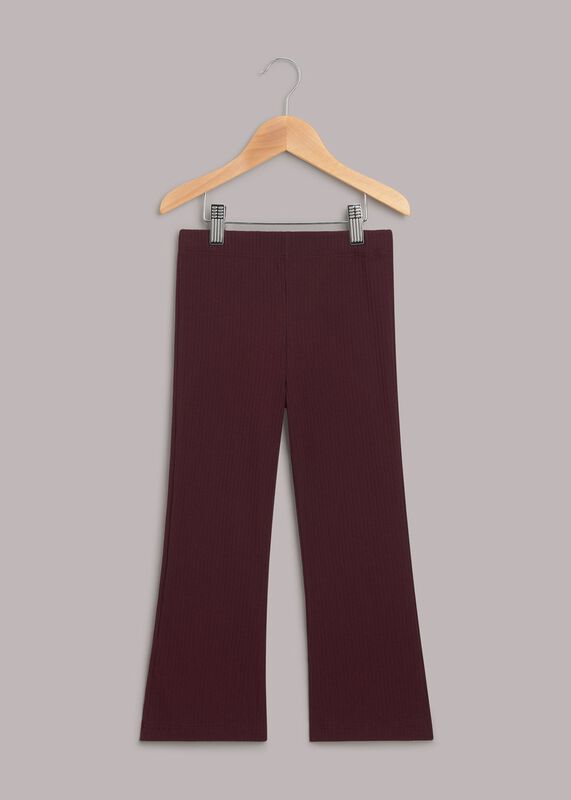 Aubergine Ribbed Flare