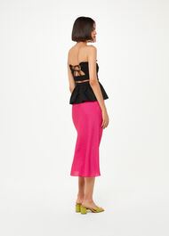 Flower Charm Bias Cut Skirt