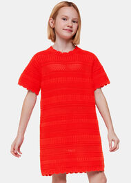 Crochet Knit Midi Dress