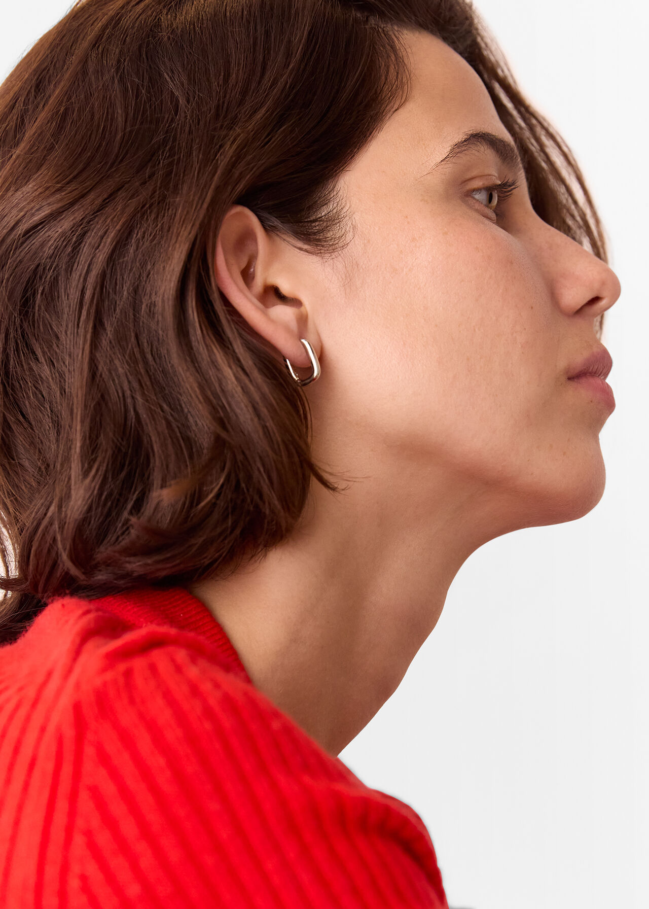 Rectangular Huggie Earring
