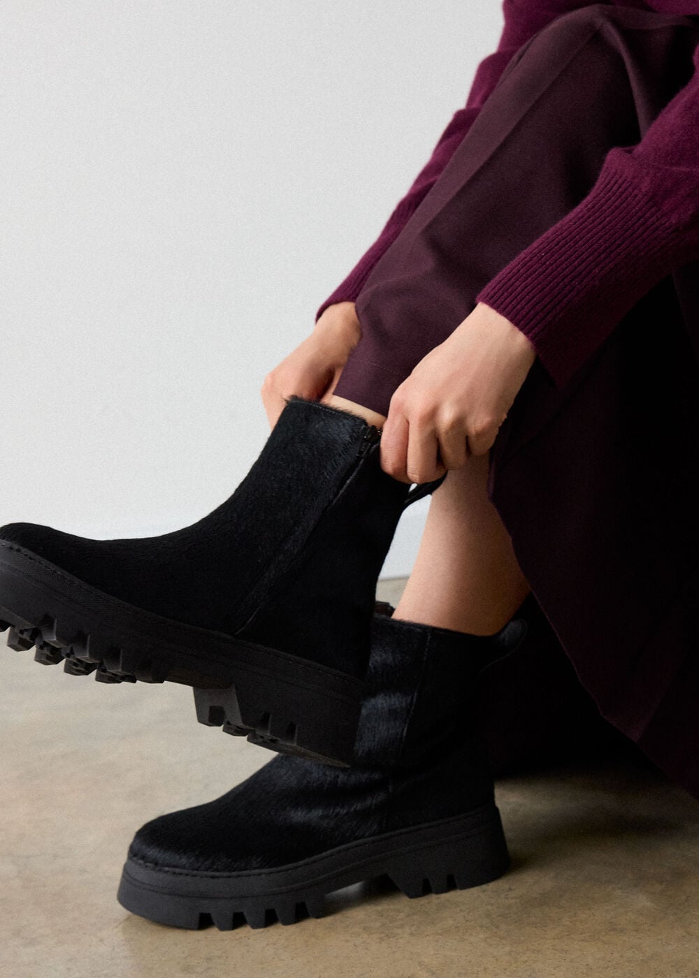 Black Hair-On Hatton Chelsea Boot