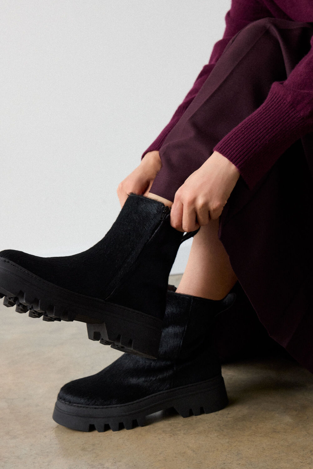 Black Hair-On Hatton Chelsea Boot