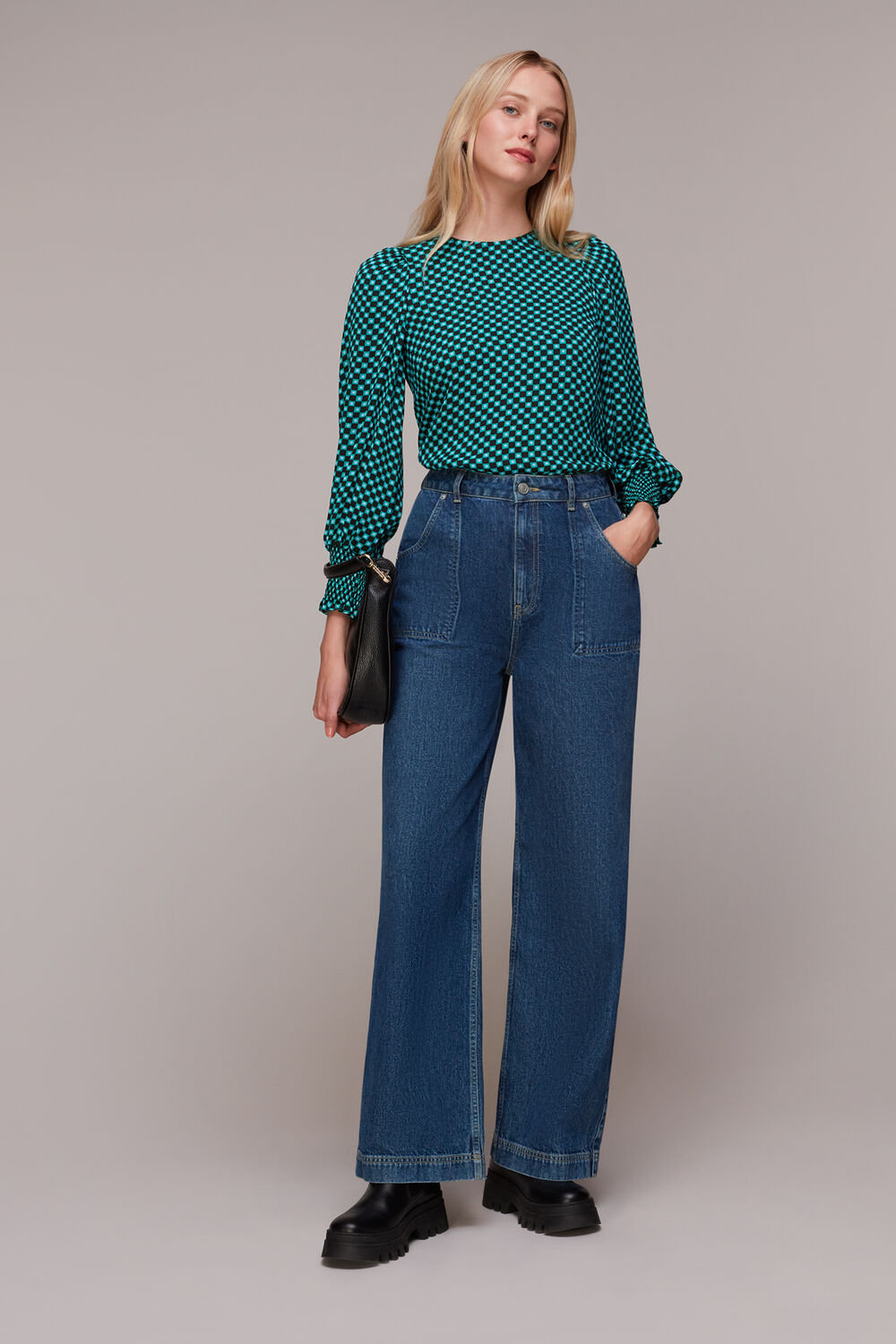 Star Check Tessa Top