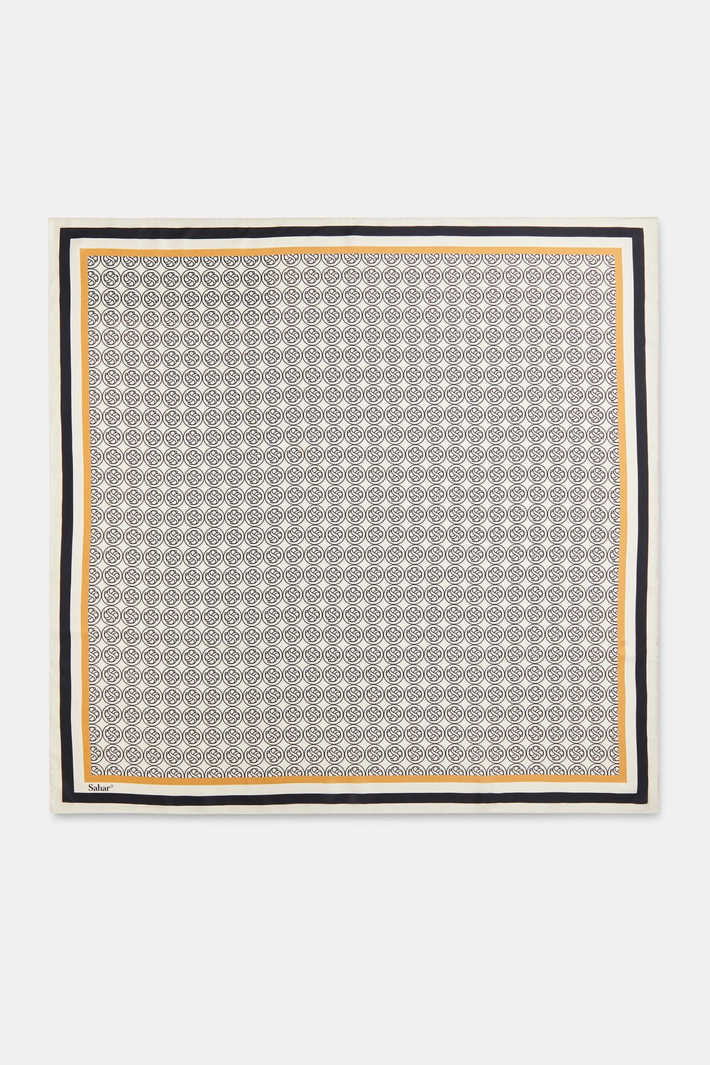 Sahar S Monogram Silk Scarf