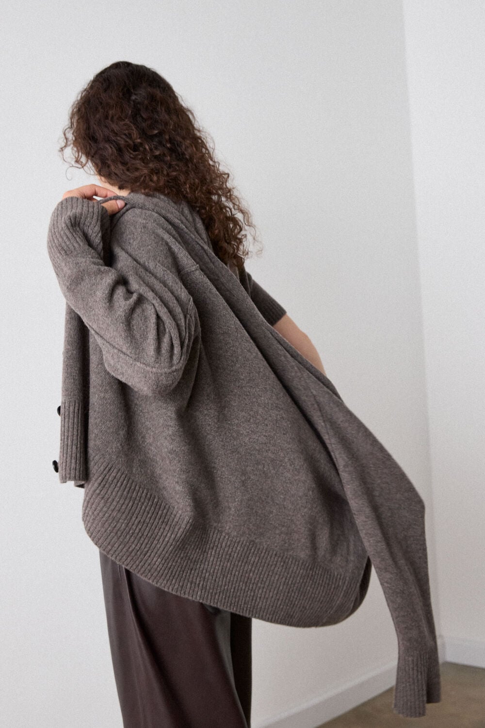 Wool V Neck Cardigan