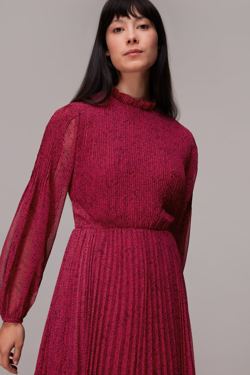 Abstract Snake Plisse Dress