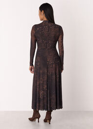 Petite Spotted Animal Mesh Dress