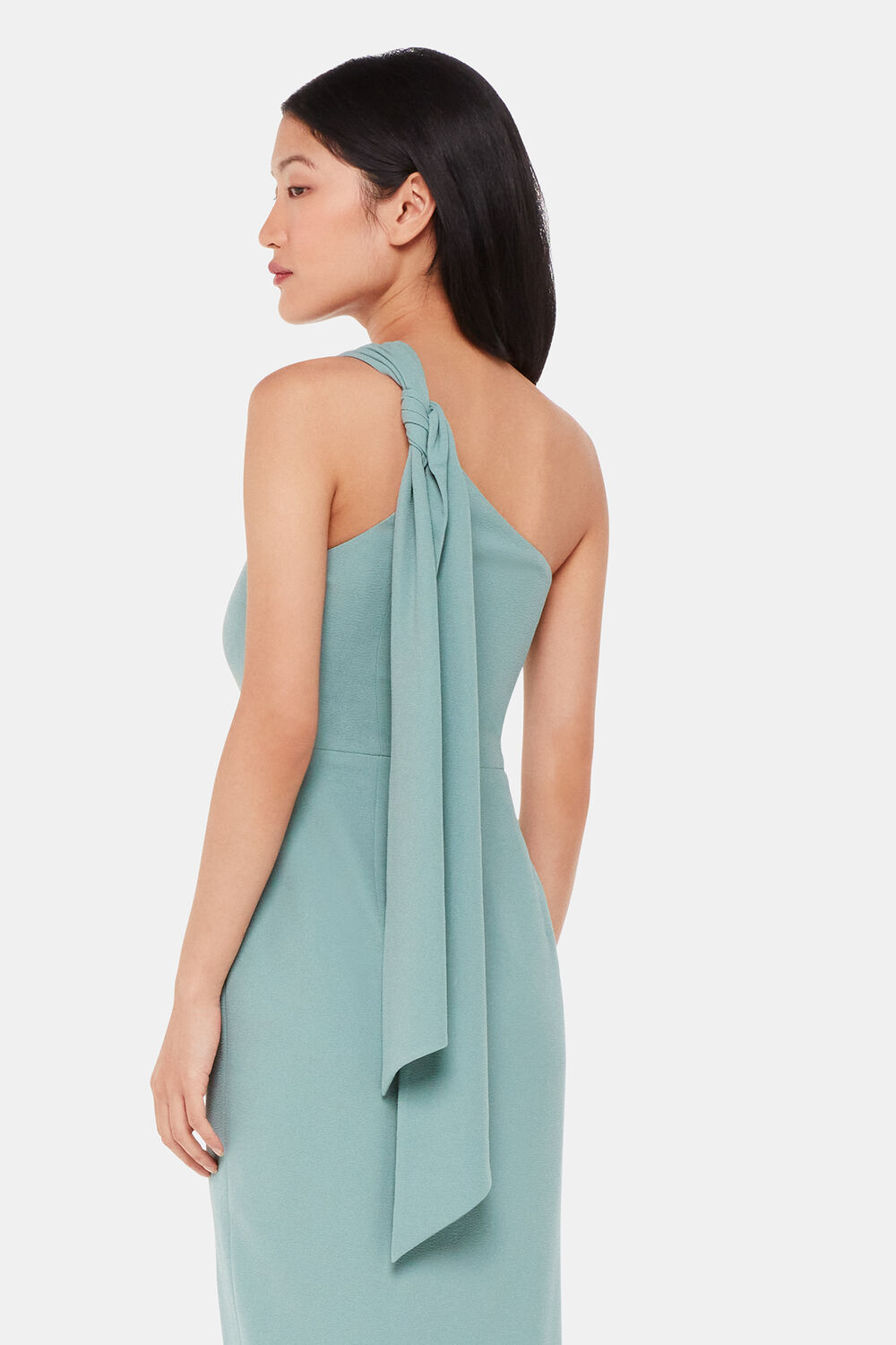 Sage Green Bethan One Shoulder Maxi Dress