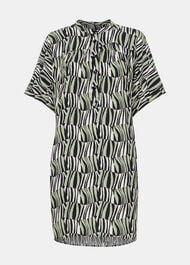 Petite Checkerboard Tiger Print Dress