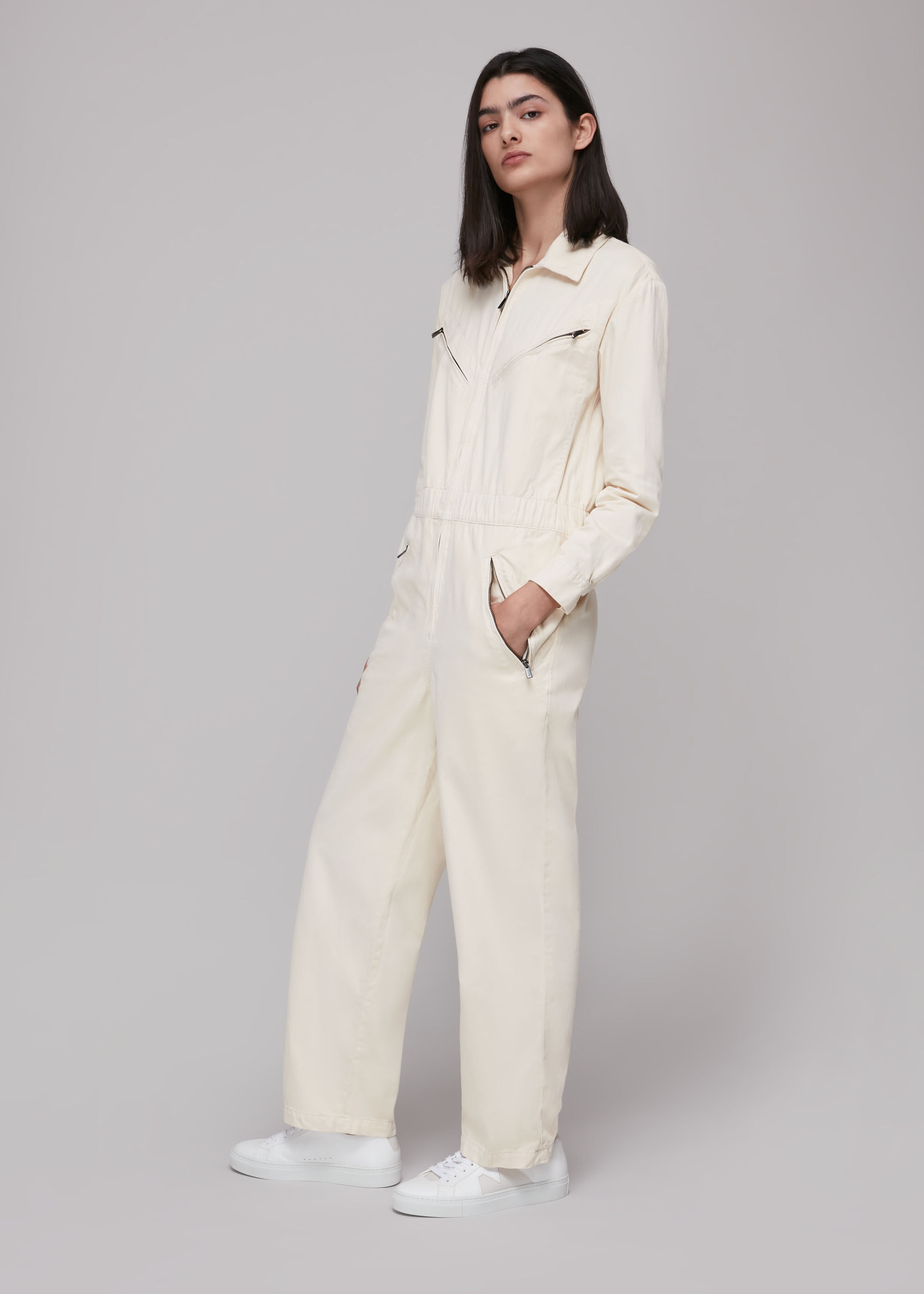 utility jumpsuit white