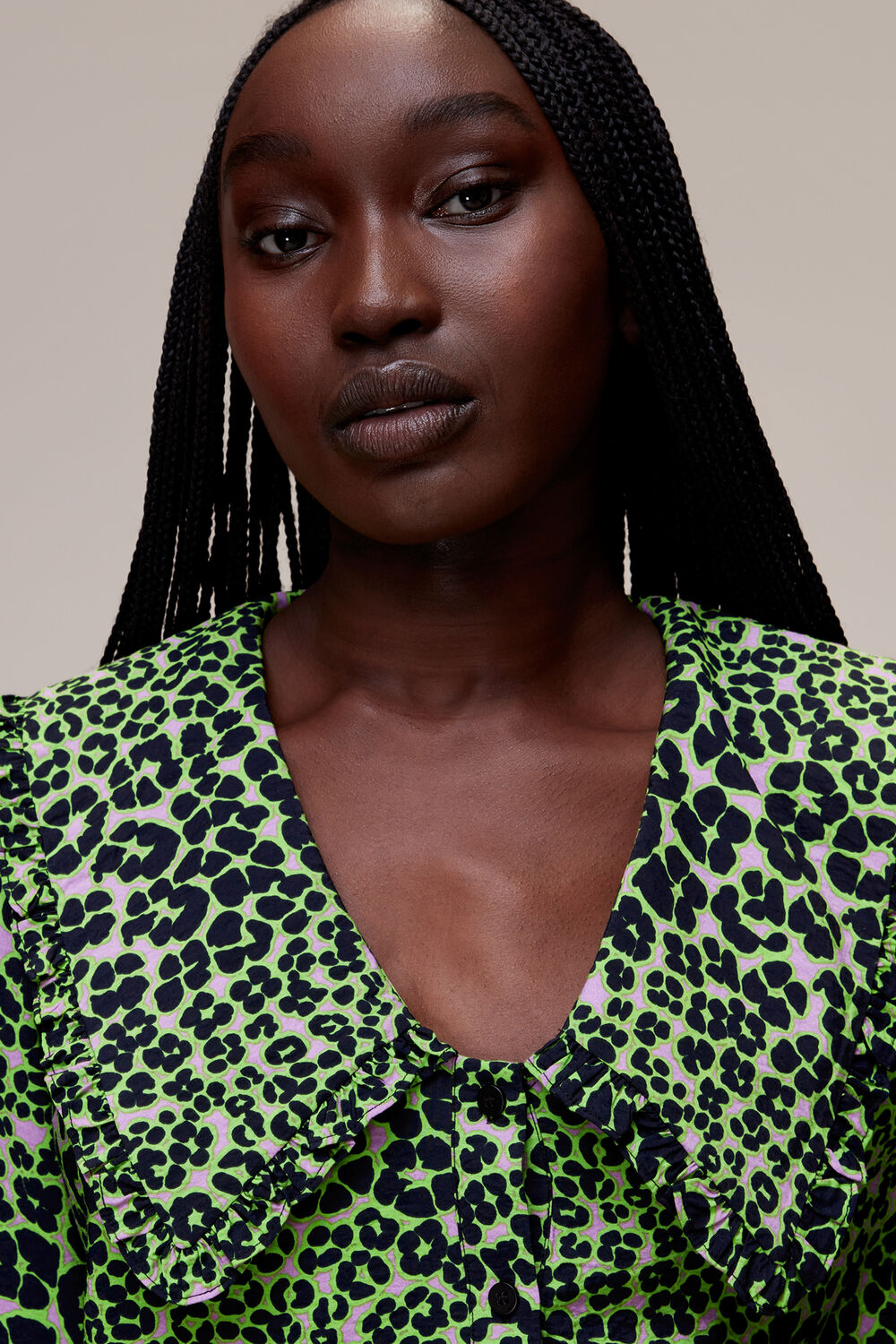 Fluro Animal Collar Top