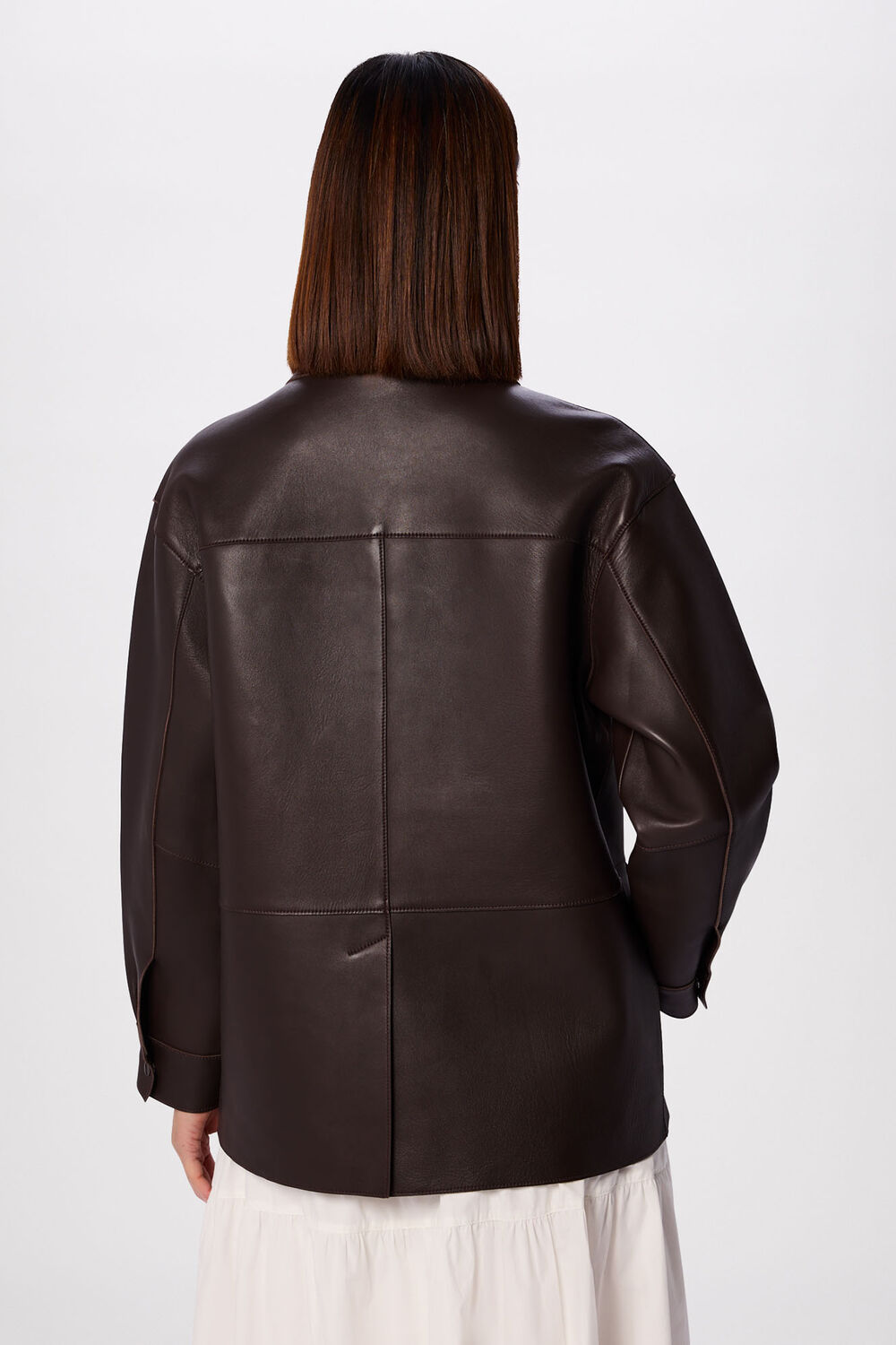 Brown Clean Bonded Leather Jacket