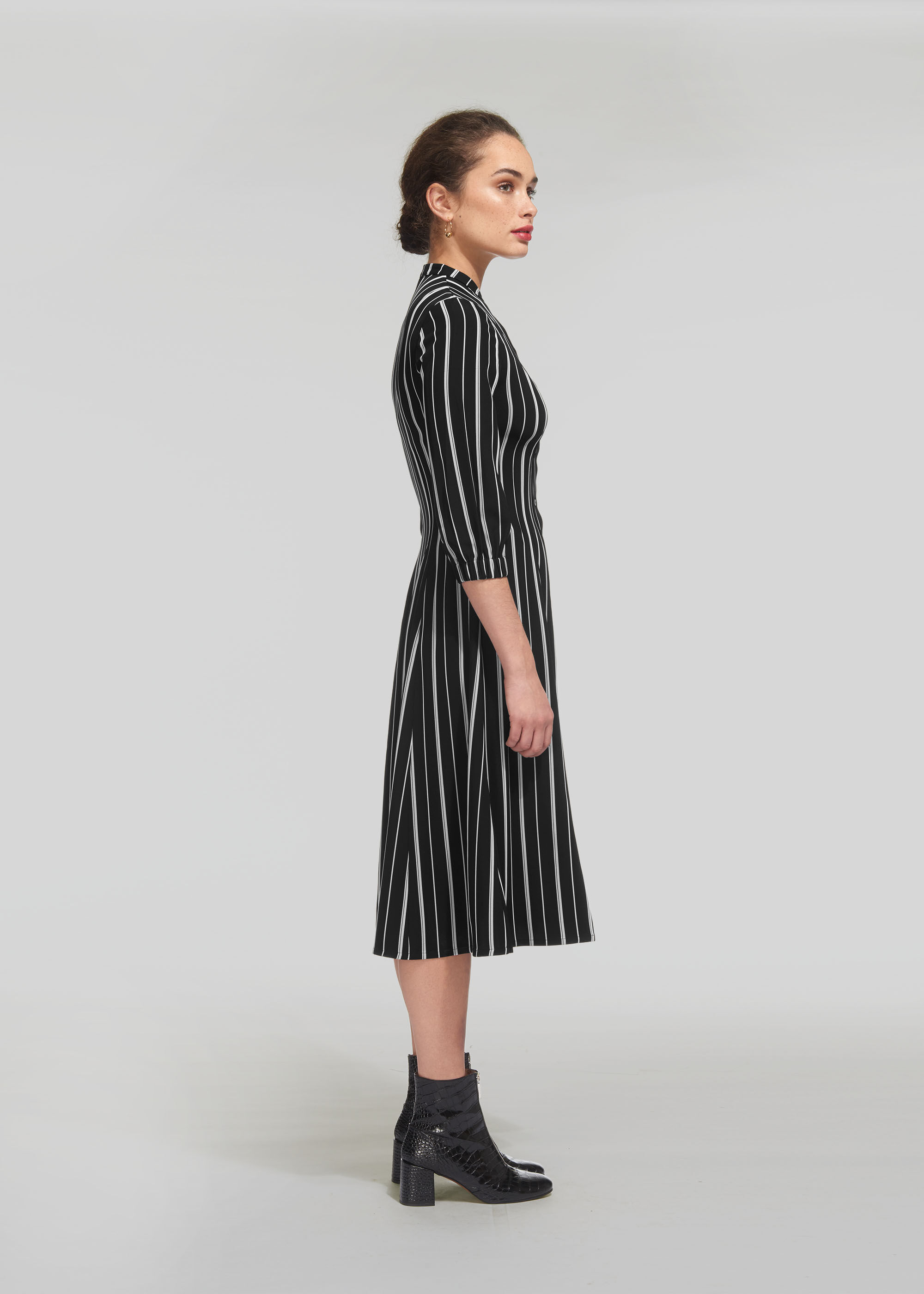 Whistles stripe wrap top shirt dress