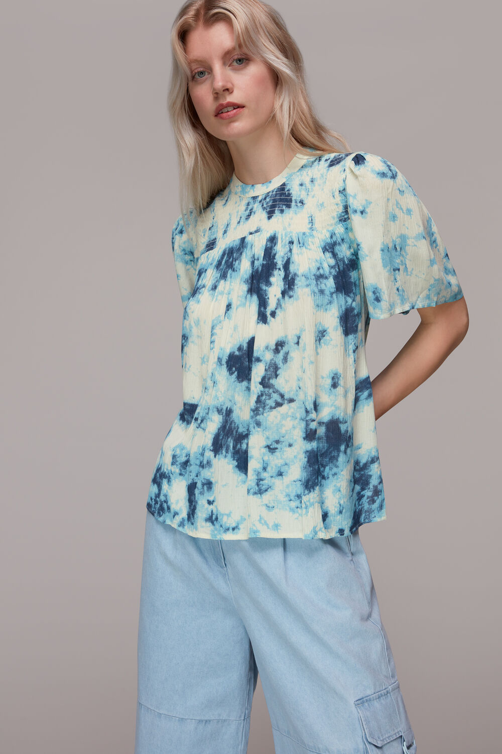 Tie Dye Textured Blouse