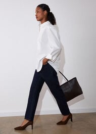 Bib Detail Cotton Poplin Shirt