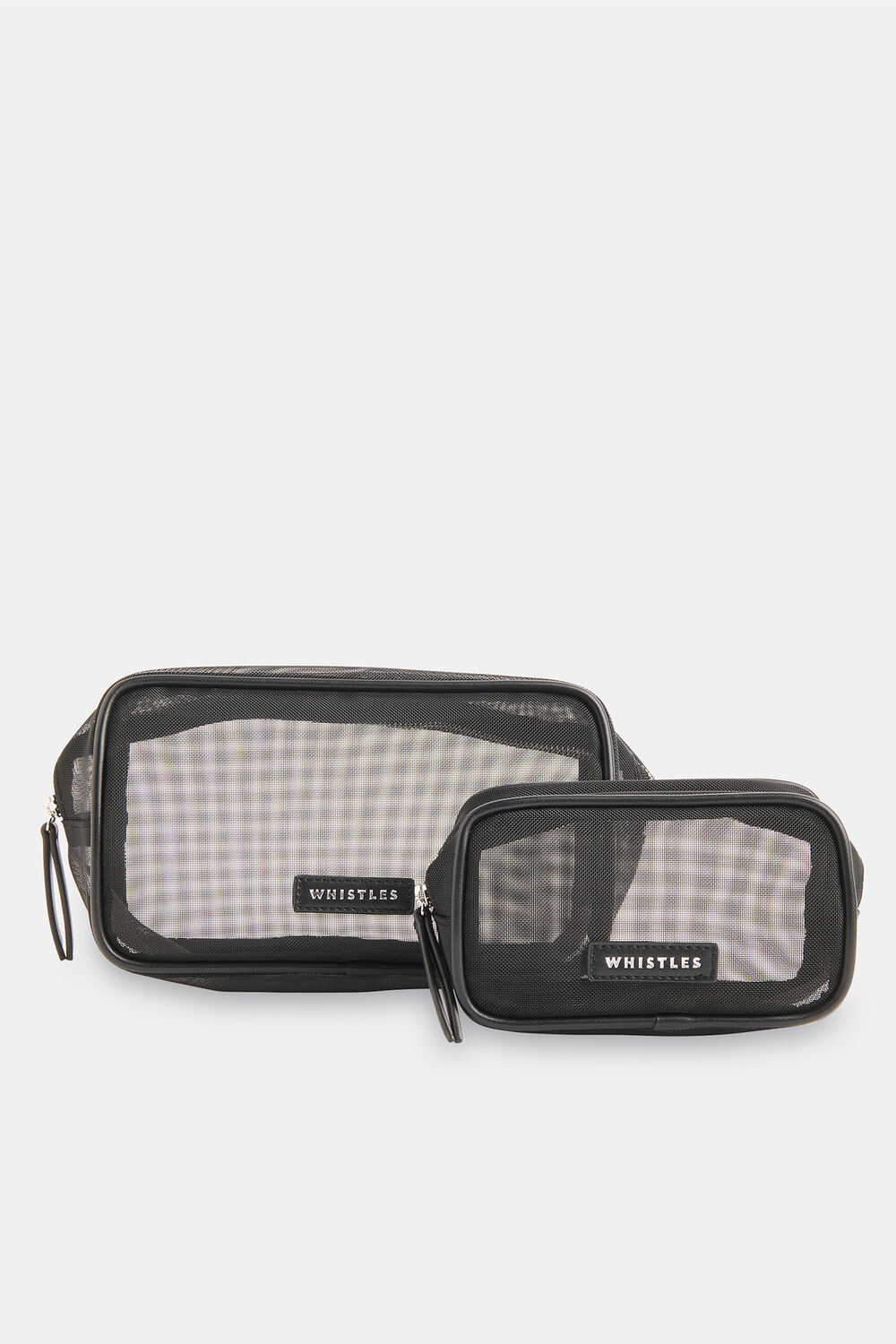 Black Mesh Wash Bag Set