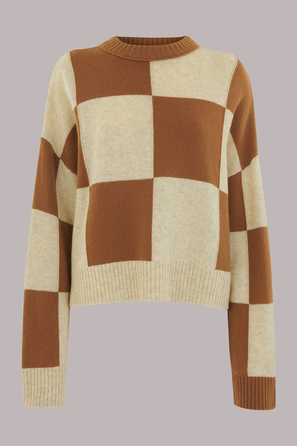 Check Wool Blend Jumper