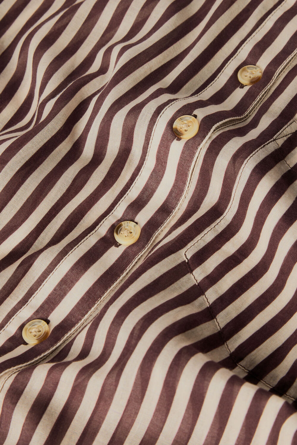 Stripe Long Sleeve Beach Shirt