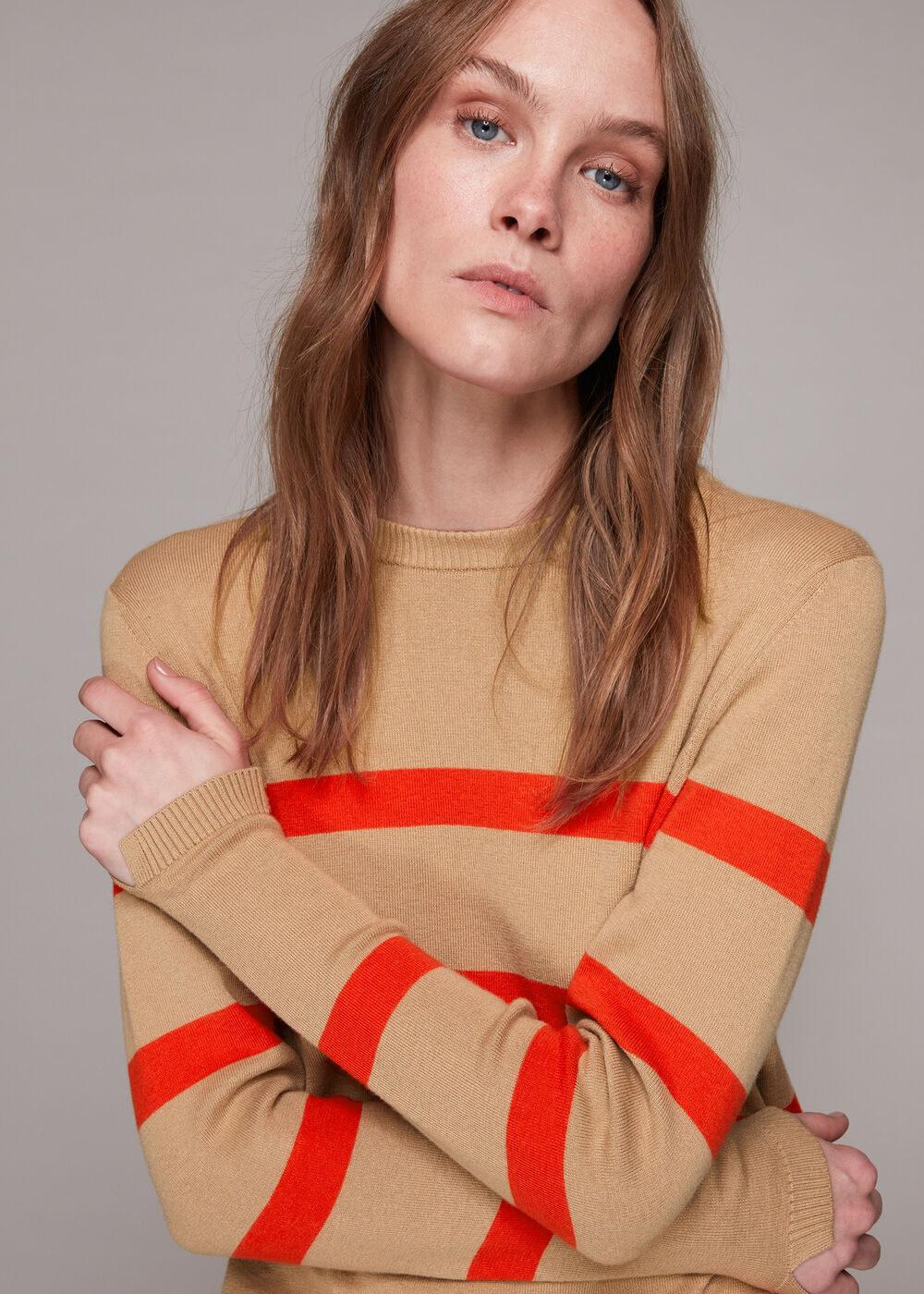 Stripe Crew Neck Knit