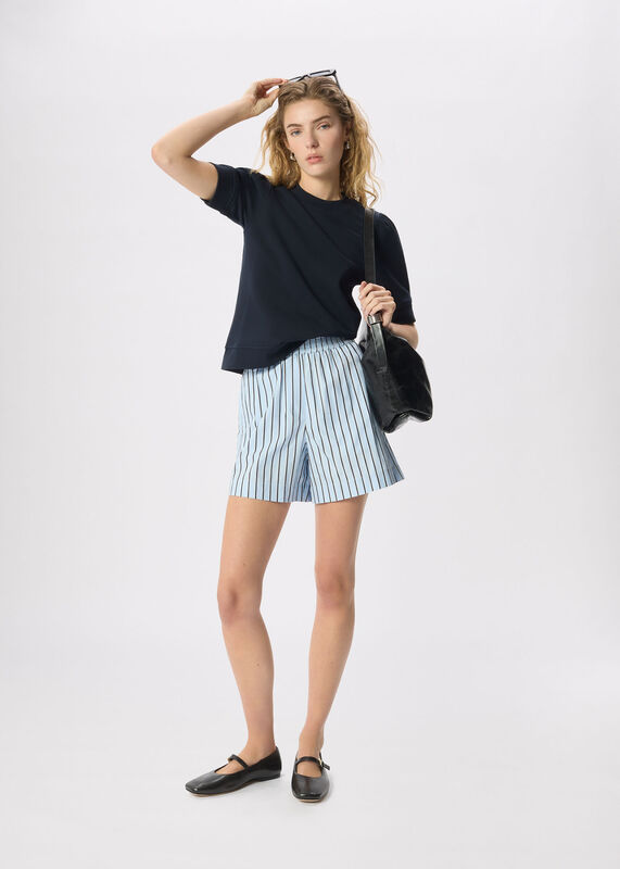 Navy Short Sleeve Sweat