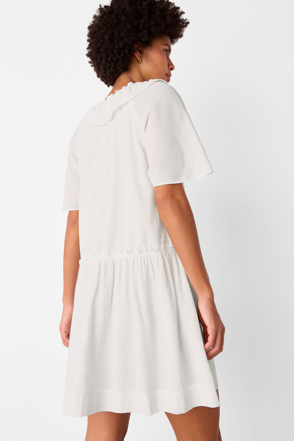 Ruffle Trapeze Mini Dress