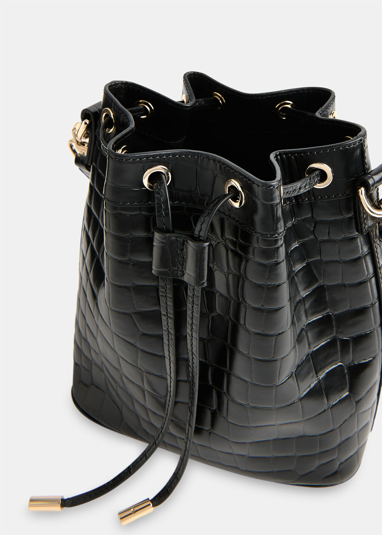 Giulia Croc Bucket Bag