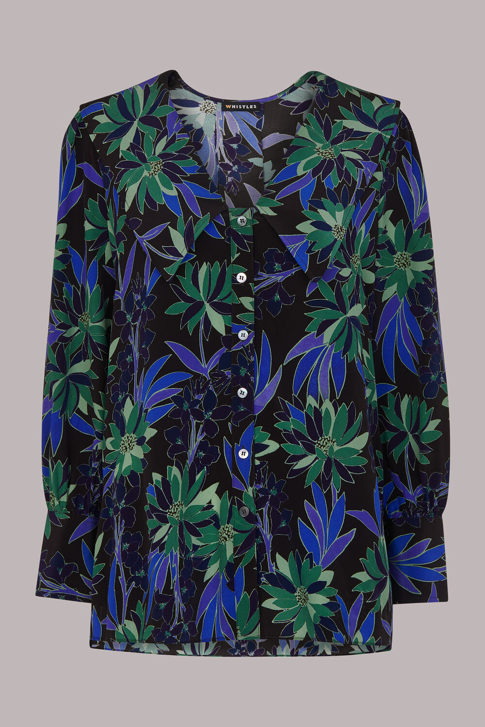 Scaling Blossom Silk Shirt