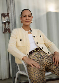 Wool Mix Textured Cardigan