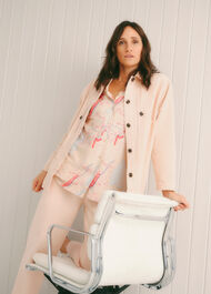 Map Print Silk Mix Shirt