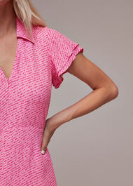 Petite Nina Diagonal Fleck Midi Dress