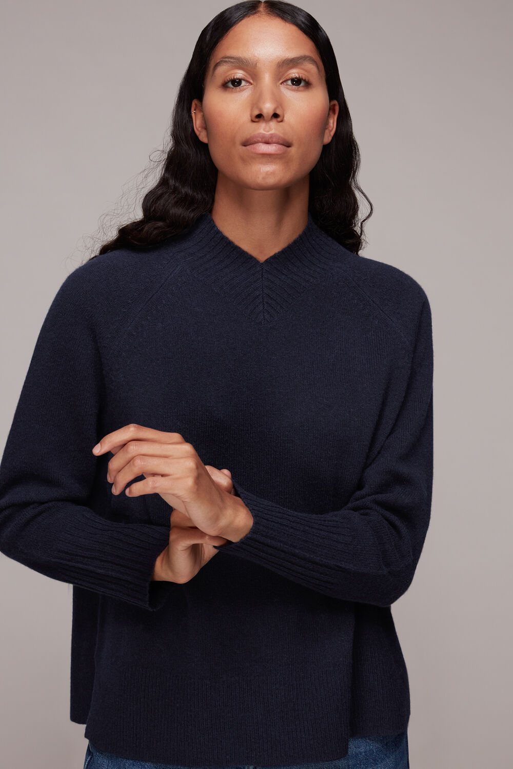 High V Neck Knit
