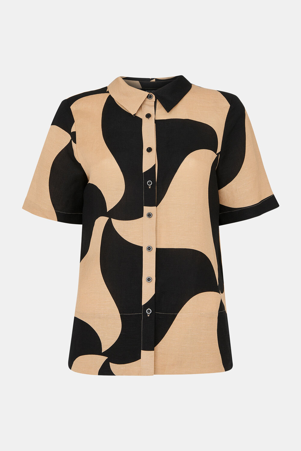 Swirl Linen Blend Shirt