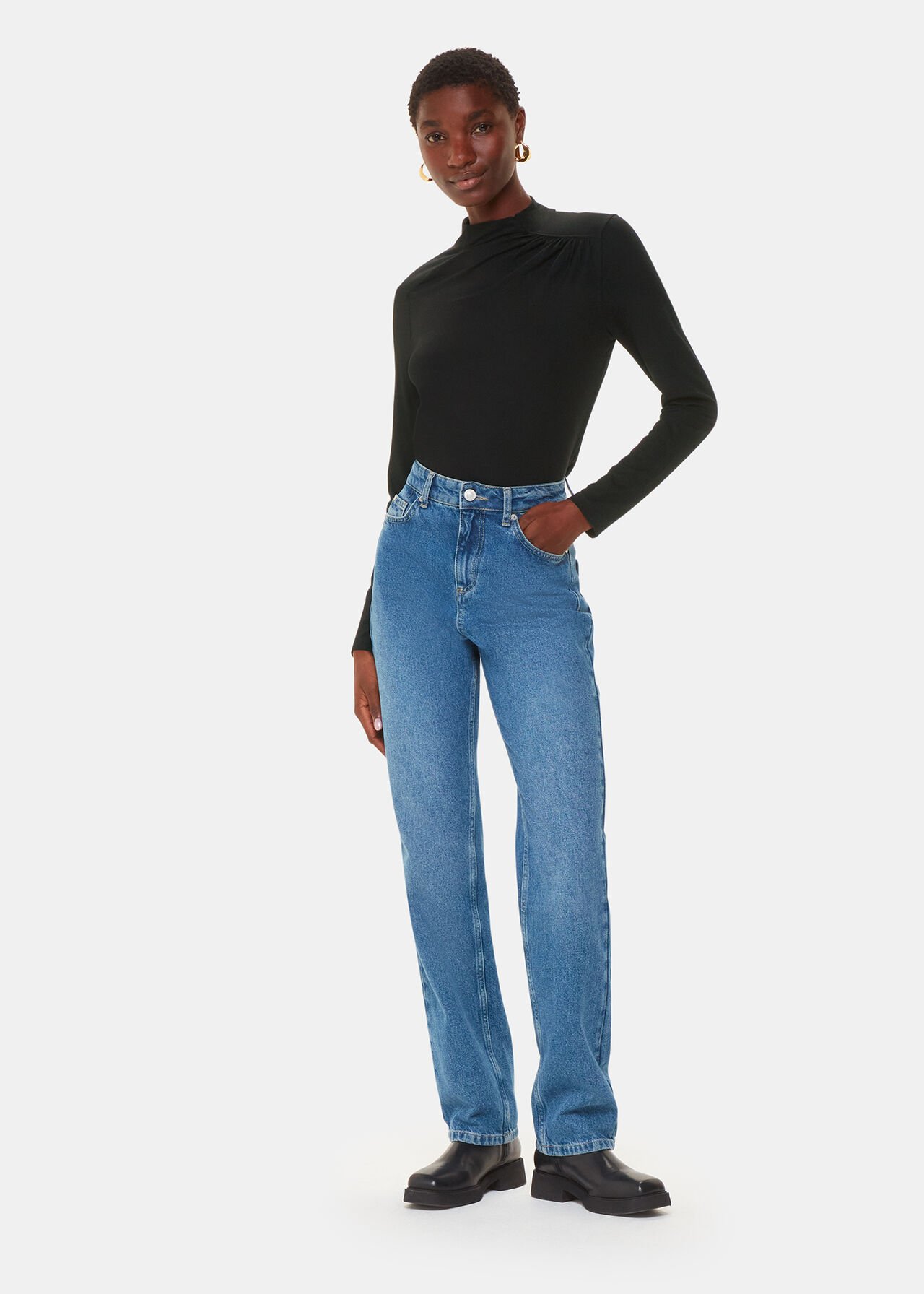 Ruched Front Detail Jersey Top